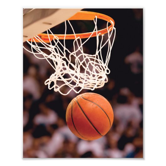 Basketbal scoren foto afdruk (Voorkant)