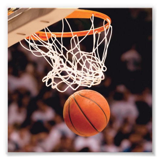 Basketbal scoren foto afdruk (Voorkant)