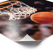 Basketbal scoren foto afdruk (Hoek)