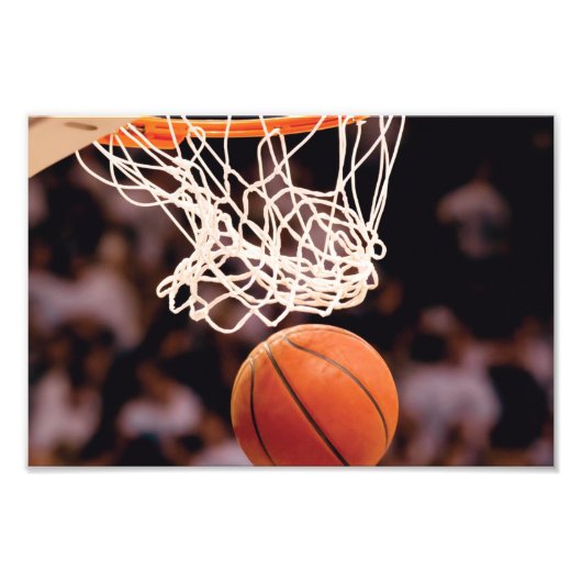 Basketbal scoren foto afdruk (Voorkant)