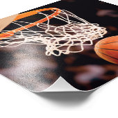 Basketbal scoren foto afdruk (Hoek)