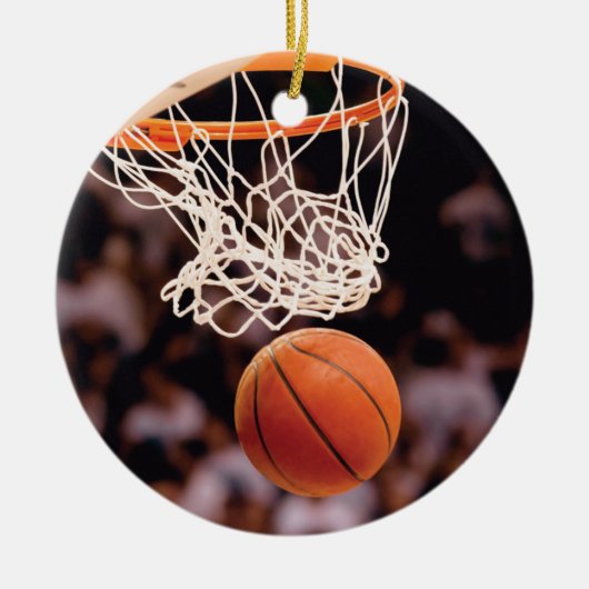 Basketbal scoren keramisch ornament (Voorkant)