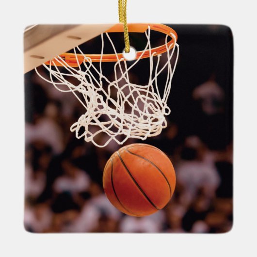 Basketbal scoren keramisch ornament (Voorkant)