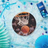 Basketbal scoren papieren bordje (Feest)