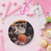 Basketbal scoren papieren bordje (Feest)