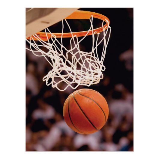 Basketbal scoren perfect poster (Voorkant)