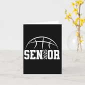 Basketbal Senior 2025 Afstuderen Jaar Kaart (Gele Bloem)