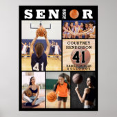 Basketbal Senior Afstuderen 6 Fotocollage Poster (Voorkant)