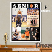 Basketbal Senior Afstuderen 6 Fotocollage Poster
