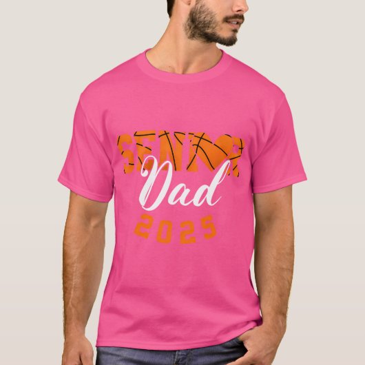 Basketbal Senior Dad Klasse van 2025 Afstuderen GI T-shirt (Voorkant)