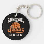 Basketbal Senior Klasse van 2025 Afstuderen Sleutelhanger (Achterkant)