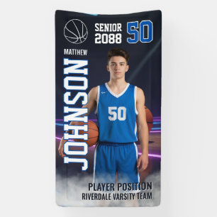 Basketbal Senior Night Aangepaste Sportfoto Spandoek