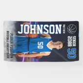 Basketbal Senior Night Aangepaste Sportfoto Spandoek (Horizontaal)