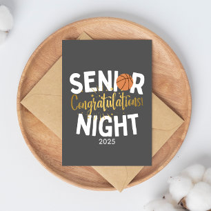 Basketbal Senior Night Felicitatiekaart Kaart