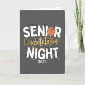 Basketbal Senior Night Felicitatiekaart Kaart (Voorkant)