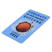 Basketbal Senior Varsity Gefeliciteerd Magneet (Linkerzijde)