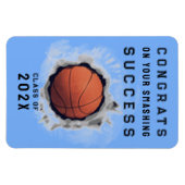 Basketbal Senior Varsity Gefeliciteerd Magneet (Horizontaal)