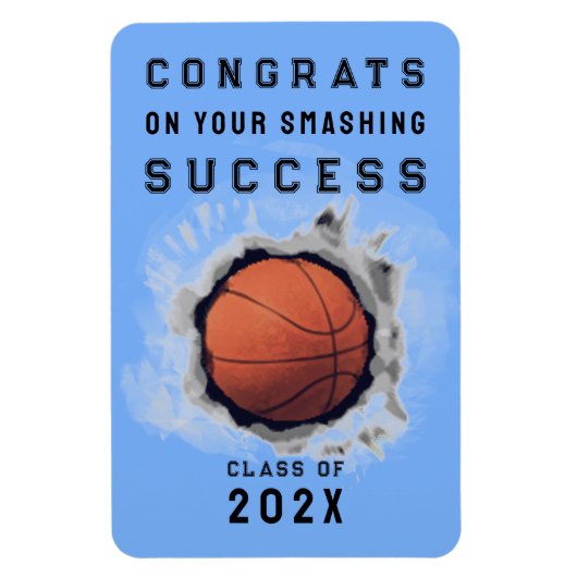 Basketbal Senior Varsity Gefeliciteerd Magneet (Verticaal)