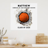 Basketbal Seniors Afstudeer Congrats Poster (Keuken)