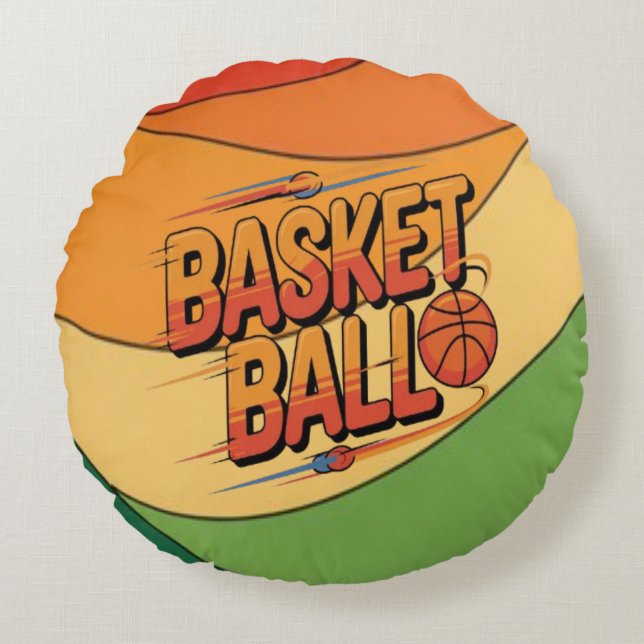 Basketbal sensatie rond kussen (Voorkant)