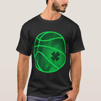 Basketbal Shamrock Clover Lucky St. Patrick's D T-shirt
