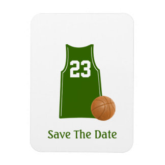 Basketbal Shirt Bewaar de datum Flexible Magnet Magneet
