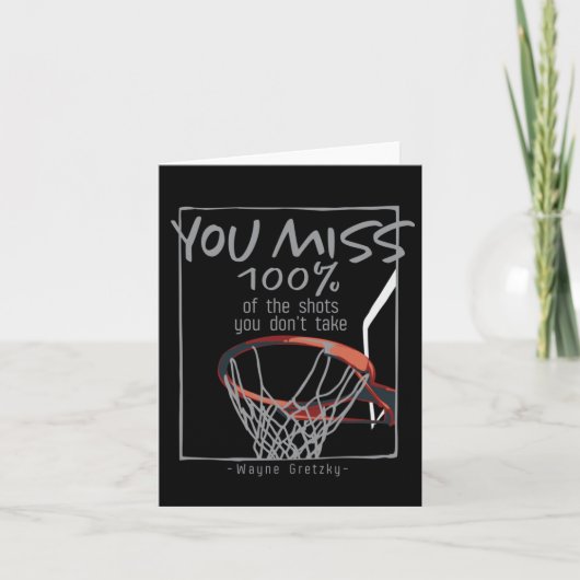 Basketbal Shots - Quote Design Actief Kaart (Voorkant)