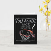 Basketbal Shots - Quote Design Actief Kaart (Gele Bloem)