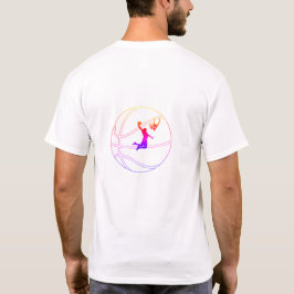 Basketbal Silhouette Dunk Design T-shirt