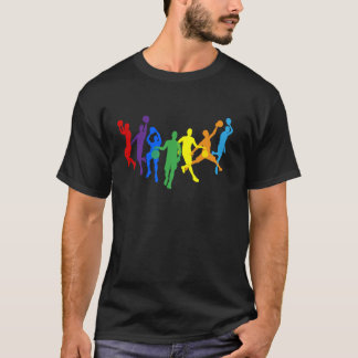 Basketbal Silhouette Spelers Speler Silhouetten T-shirt