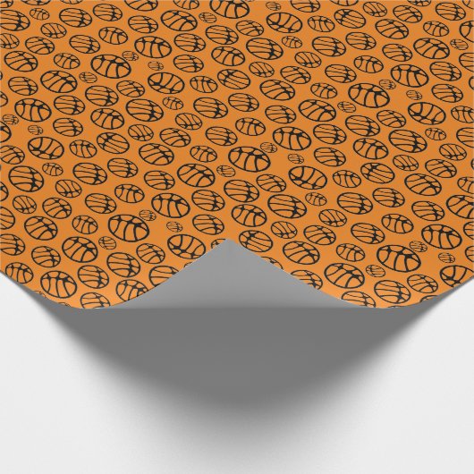 Basketbal Sinaasappel Cadeaupapier (Hoek)