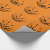 Basketbal Sinaasappel Cadeaupapier (Hoek)