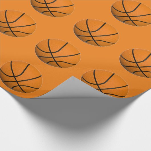 Basketbal Sinaasappel Cadeaupapier (Hoek)