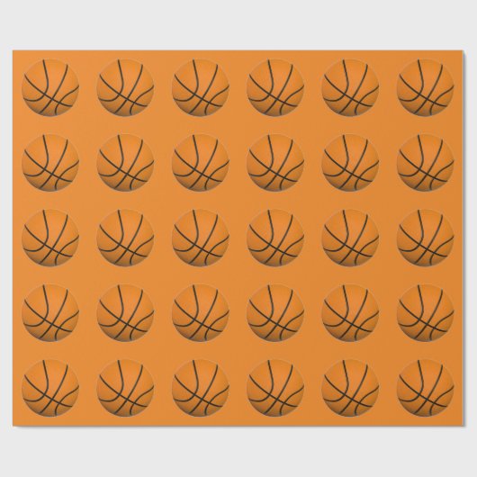 Basketbal Sinaasappel Cadeaupapier (Vlak)