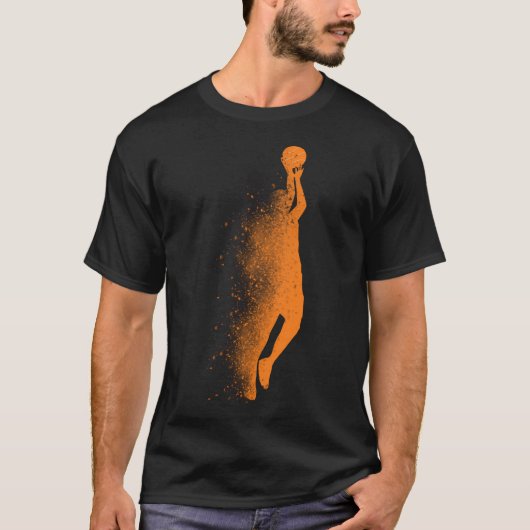 basketbal-Sinaasappel T-shirt (Voorkant)
