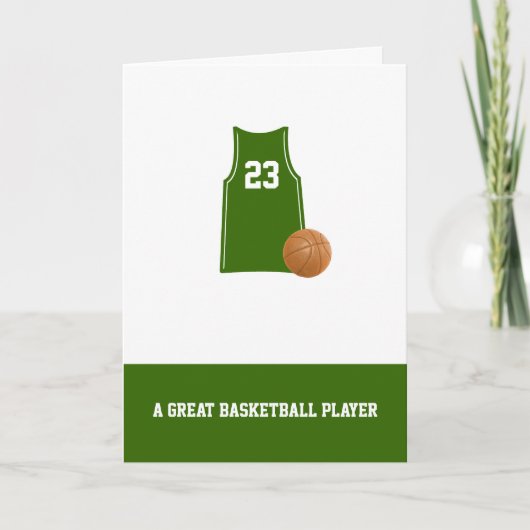 Basketbal Singlet met Basketbal Verjaardag Kaart (Voorkant)