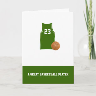 Basketbal Singlet met Basketbal Verjaardag Kaart