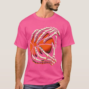 Basketbal Skelet Hand Halloween Mannen Boys Kinder T-shirt