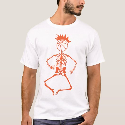 basketbal skeleton Skelett esqueleto sc T-shirt (Voorkant)