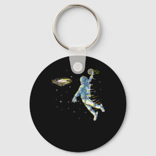 Basketbal Slam Dunk Astronaut Space Sleutelhanger