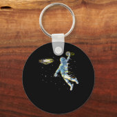 Basketbal Slam Dunk Astronaut Space Sleutelhanger (Voorkant)