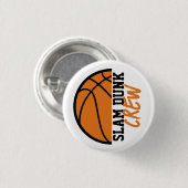 Basketbal Slam Dunk Crew Ronde Button 3,2 Cm (Voorkant /achterkant)