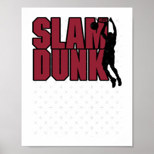 Basketbal Slam Dunk Poster