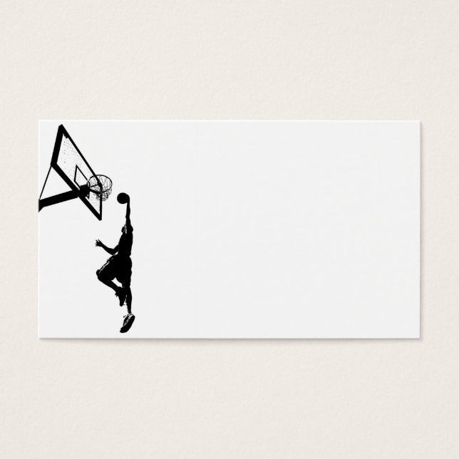 Basketbal Slam Dunk Silhouette Visitekaartje (Voorkant)