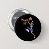 Basketbal Slam Dunk Skeleton Halloween Ronde Button 5,7 Cm (Voorkant /achterkant)