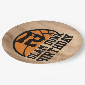 Basketbal Slam Dunk Verjaardagsfeest Papieren Bordje (Gekanteld)