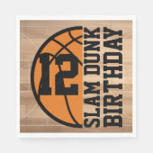 Basketbal Slam Dunk Verjaardagsfeest Servet (Voorkant)