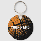 Basketbal sleutelhanger cadeau met aangepaste naam (Voorkant)