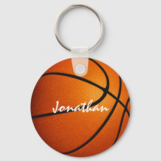 basketbal sleutelhanger met teamnaam (Achterkant)