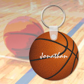 basketbal sleutelhanger met teamnaam